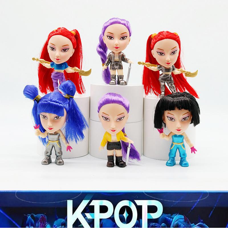 Kpop Demon Hunters Figurenspielzeug Cartoon Rumi/Mira/Zoey Actionfigur PVC Schreibtischdekoration Modellpuppe Spielzeug Geschenk für Fans