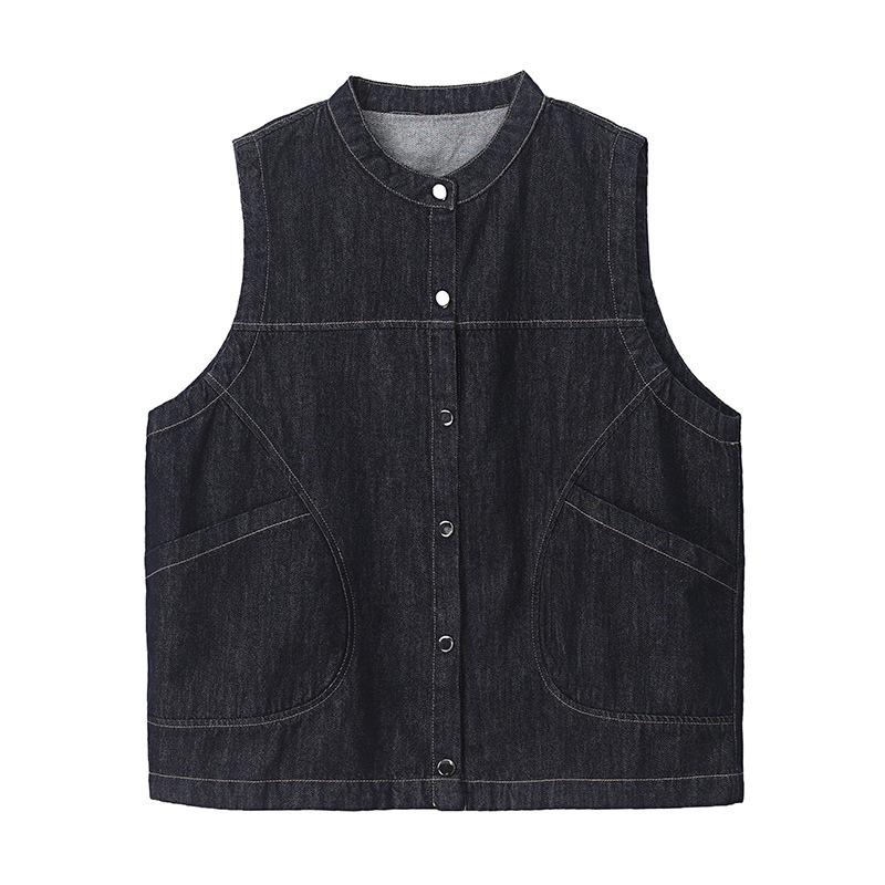 Women's Denim Vest - 2024 Early Autumn Layered Waistcoat, Trendy Spring & Autumn Style Outerwear.