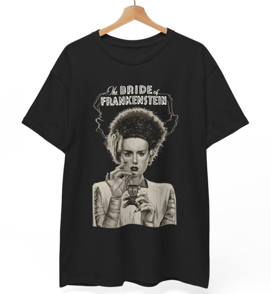 

The Bride of Frankenstein T Shirt, FRANKENSTEIN Horror Monster Movie Unisex Tee 3XL