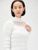 FRAY Decollete Sheer Knit Pullover FWNT224037 White F I.D. Women's