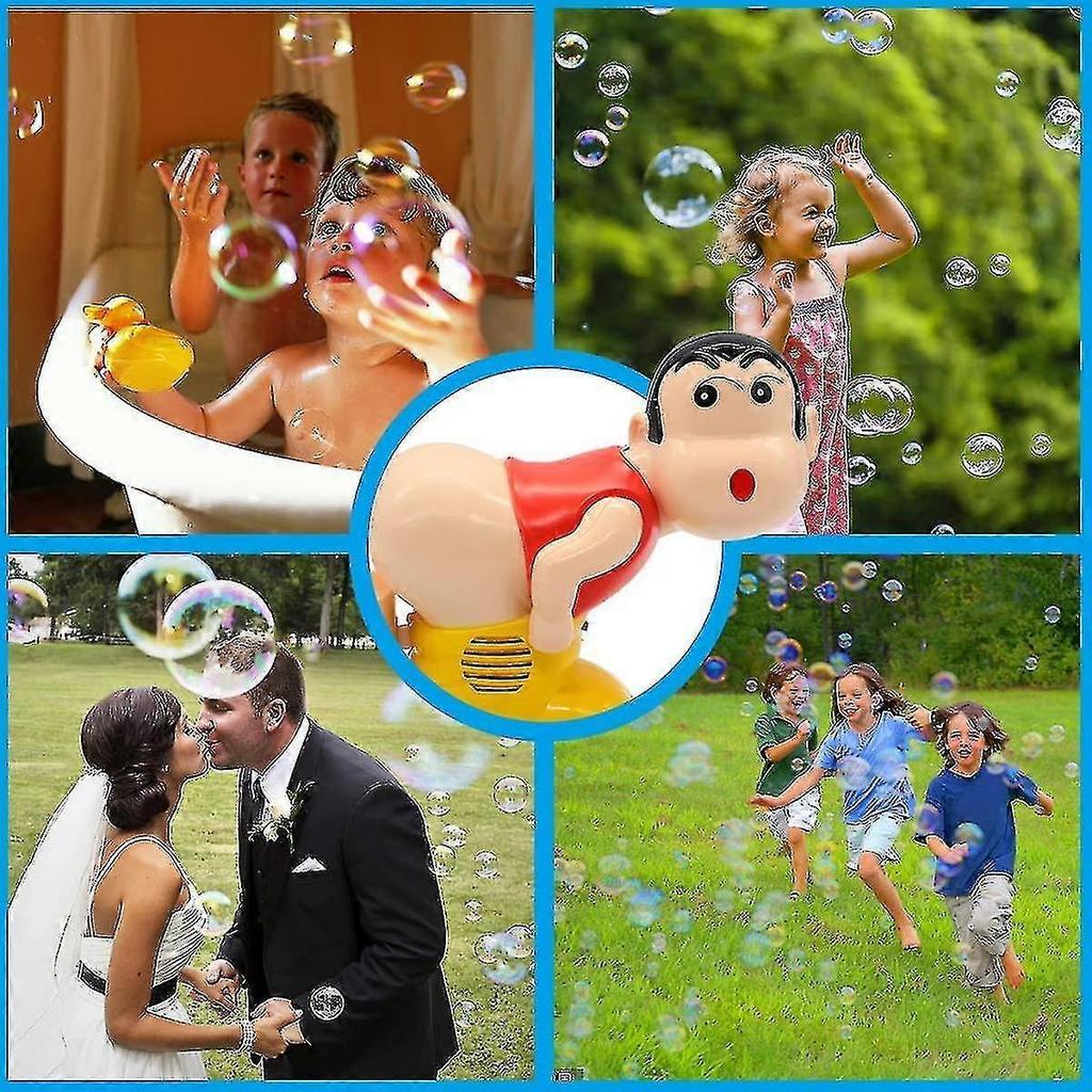 Bubble Maker Toy, The Funny Music Automatic Fart Bubble Blower- Boy Stick Blower Machine With Led Flashing Lights Bubble Machine Easy To Use Xinda