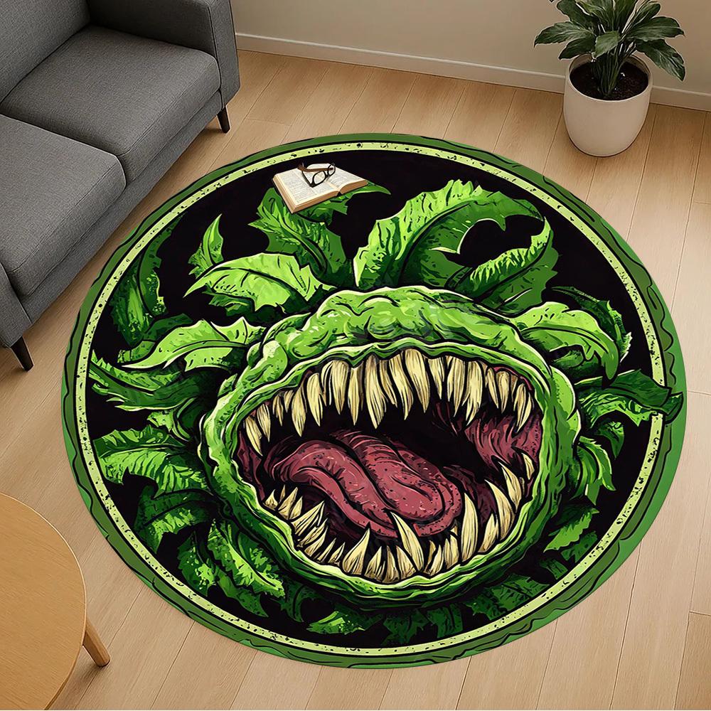1PC plant monster Office Round Area Rug, Under Office Chairs Bedroom Living Room Home Decor, Carpet for Office -1110160