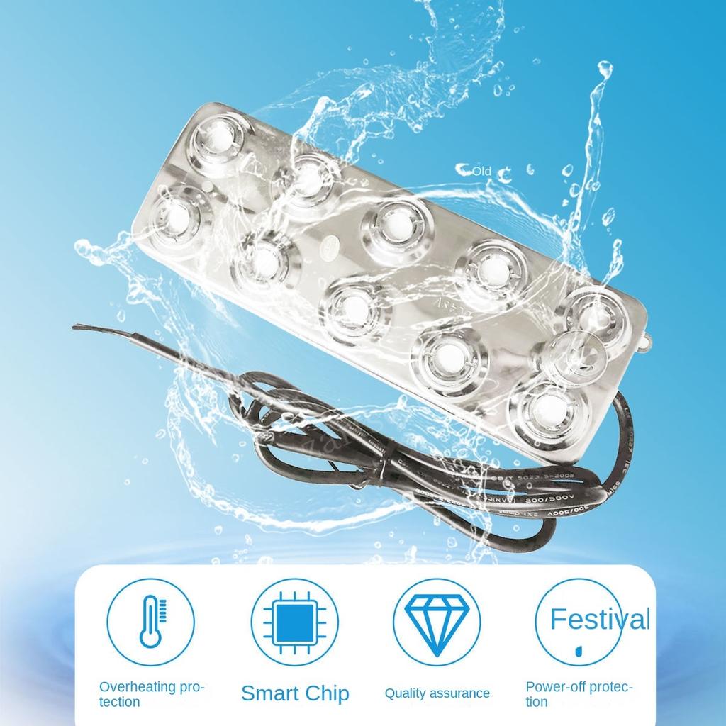 Industrieller 10-Kopf-Sprüher, Ultraschall-Nebelhersteller, Diffusor, Nebelgerät, Luftbefeuchter, Brunnen, Teich, Zerstäuber, Gewächshaus, Hydrokultur