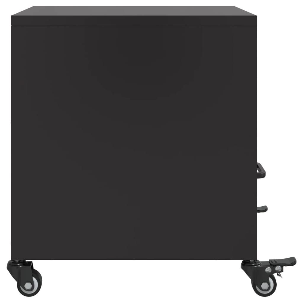 Nightstand Black 36 X 39 X 43.5 Cm Steel