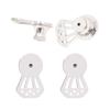 Set of 4 Secure Earring Backs Studs Diamonds Shape Locking Part Secure Locking Backing Earring Plugs for Delicate Ears
