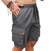 Men Drawstring Waist Casual Cargo Shorts with Multiple Pockets Relaxed Fit Lightweight Fabric for Everyday Wear