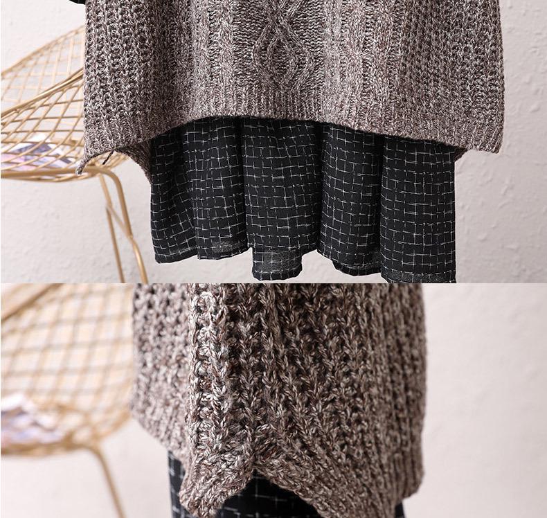 Women's V-Neck Sweater Vest & Knitted Top Set - Mid-Length, Thickened, Korean Style, Sleeveless for Autumn/Winter 2024