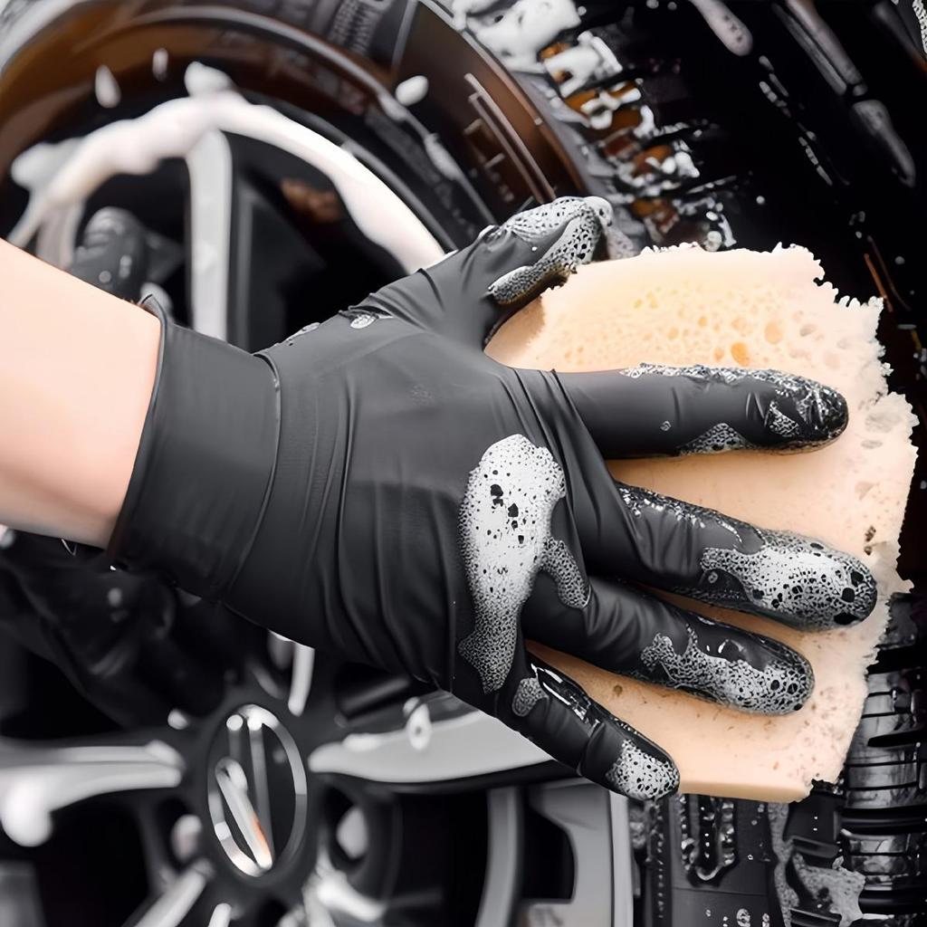 Nylonhandskar, Engångshandskar, Vattentäta, Städhandskar, Latexfria, Lämpliga för Inomhus- och Utomhusbruk, Diskning, Hemstädning, Handhållen Användning