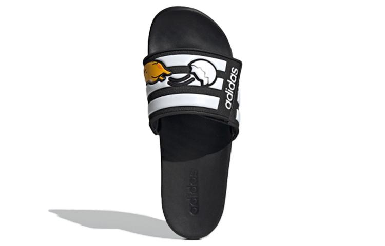 adidas Neo Adilette Comfort Adj Amarillas Cruzadas Negras Blancas Chanclas Unisex 'Negro Blanco' FY3037