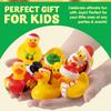JOYFY 12 Pcs Christmas Rubber Duck Bath Toys for Christmas Goodie Bag Stuffers Baby Showers Christmas Party Favor Gifts