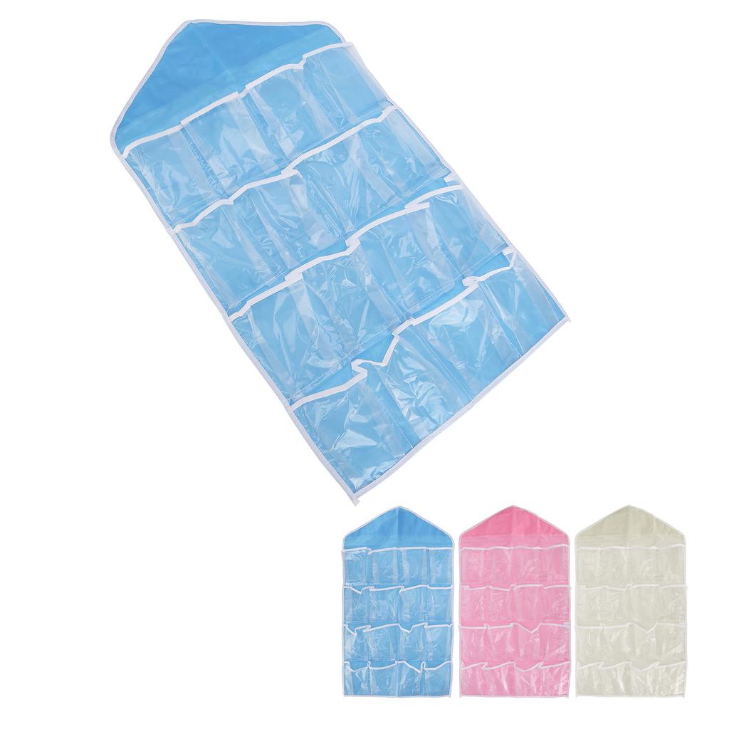 Door Storage Bag Save Space Underwear Hanging Organizer Good Load Bearing Transparent for Living Room for Kitchen for Bedroom