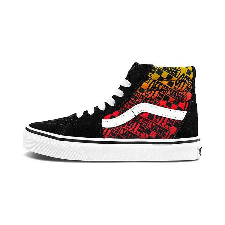 Vans Sk8 Non-Slip Durable High-Top Kids Skate Shoes Black Multicolor Kids Sneakers VN0A4BUW2N5