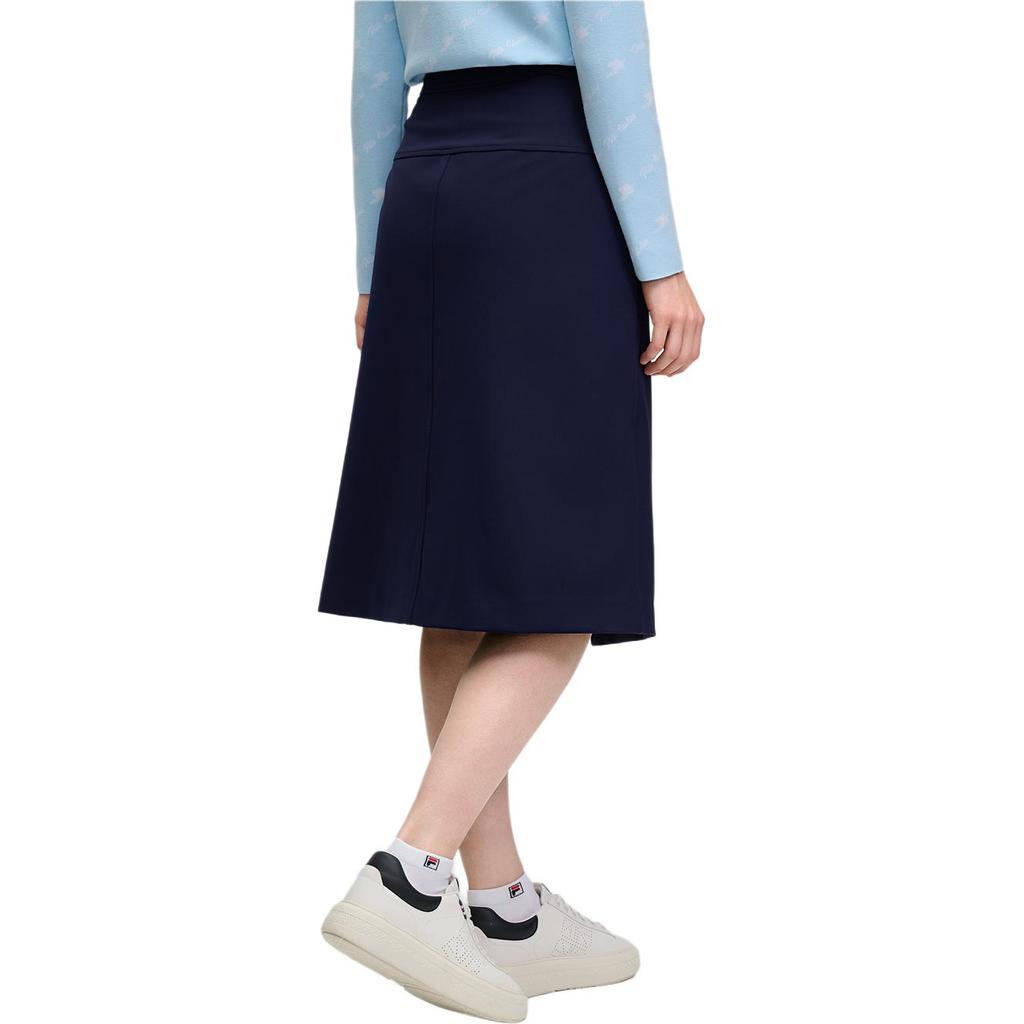 FILA Versatile Elegant Commuter Casual Long Skirt Women skirts Blue F11W514303FNV