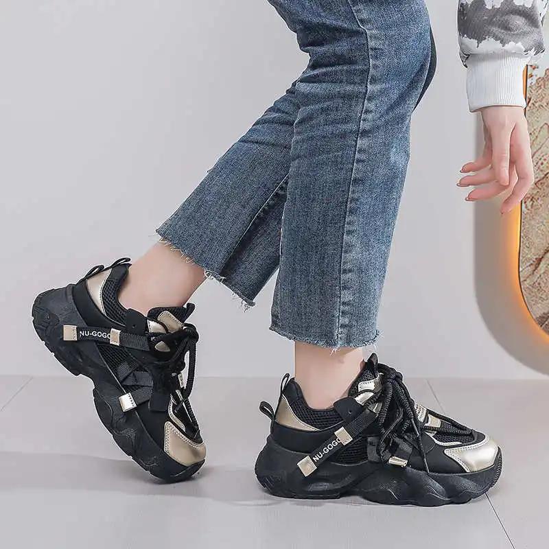 Ecoleather Plataform Summer Woman Boots Vulcanize Luxury Sneakers Women Designer 33 Size Women Shoes Sport Welcome Deal