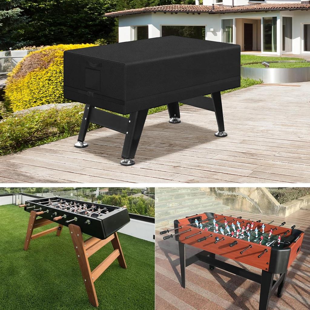 Kovshuiwe Foosball Table Cover Outdoor Waterproof Soccer Table Cover Heavy Duty Rectangular Patio Football Game Table Cover 58"x52"x30"(LxWxH)