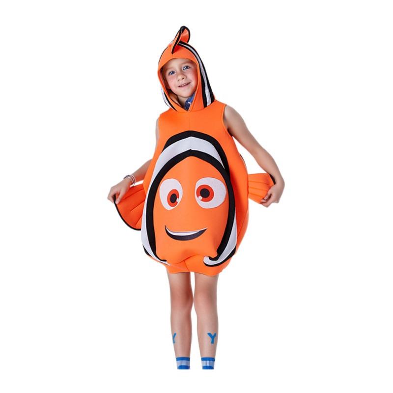 Nemo Clownfish Children s Halloween Cosplay Costume Jumpsuit Height: 100-150cm (Age 3-13, Standard)