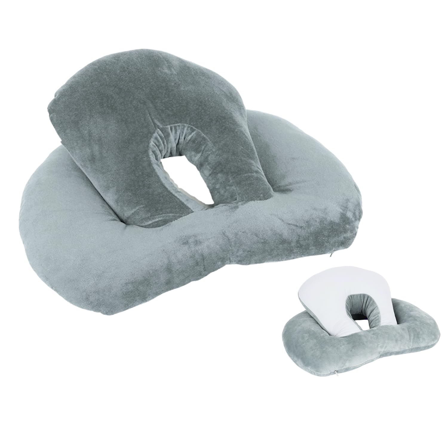 

уменьшает лицо шею легко запоминающаяся обнимающая лицо жесткая жесткая сон дышащая унисекс [Rocotto] подушка для сна на животе в 4 направлениях, давление, подушка, дышать, серый