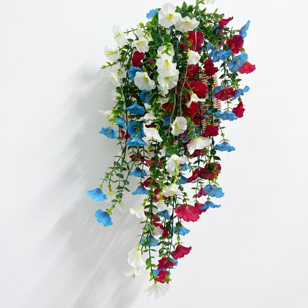 Colorful Artificial Morning Glory Flowers Plastic Morning Glory Branch  Home Decorations