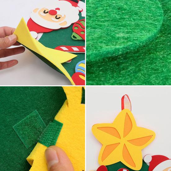 Felt Christmas Tree for Toddlers with Lights DIY Games Kids