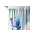 2PC Home Decoration Curtains With Dreamy Floral Background And Rod Pocket Curtains, Suitable For Kitchens, Cafes, Living Rooms