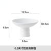 Round White Ceramic Plate High-footed Refreshment Tray Dinner Dessert Plates Fruit Snack Bowl Tasting Dish Tableware