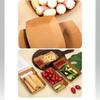 50Pcs Kraft Boat Tray Disposable Hotdog Boats Kraft Paperfood Packing Tray Snacks Disposable Kraft Paper Boat-Shaped Trays