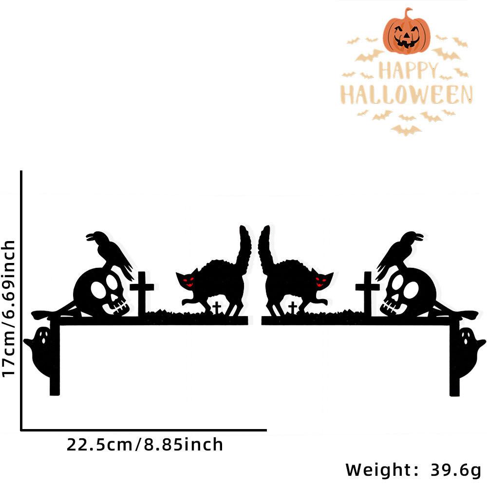 Wooden Halloween Decorative Door And Window Frames With Spooky Designs Themed
