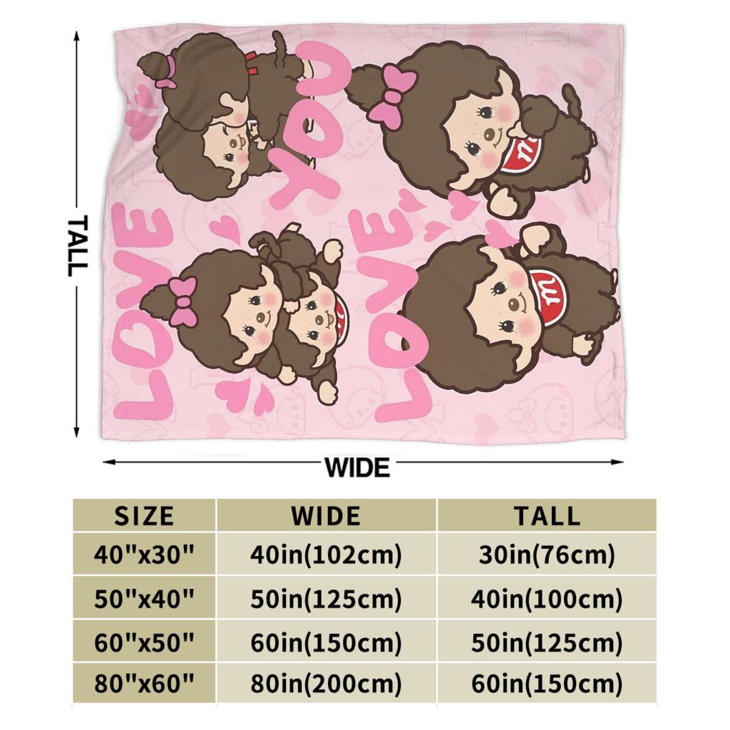 Soft Warm Blanket Kids Airplane Travel Cute Monchichis Chimutan Bedding Throws Flannel Bedspread For Couch Chair Sofa Bed