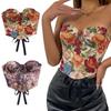 Boned Floral Underwired Corset Multi-Color Strapless Corset Top Women's Shapewear  Daily Streetwear