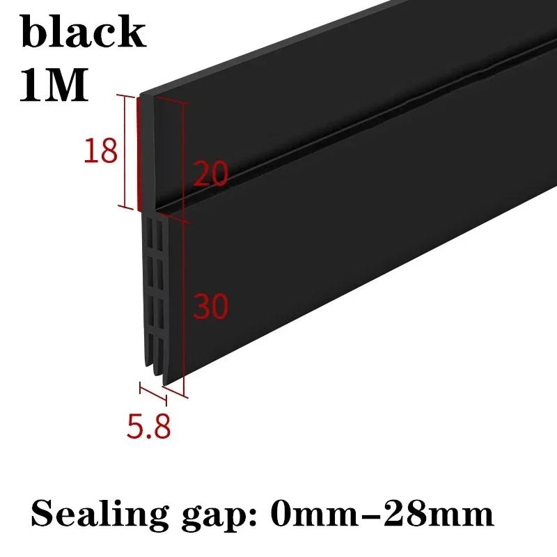 

Under Rubber Door Bottom Seal Strip Flexible Wind Noise Reduction Stopper Door Blocker Anti Collision Dustproof Soundproof Strip 1PC чёрный