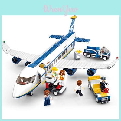 Educational Abs Plastic Building Blocks Airplane Model Great For Boys And Kids