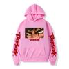 Unisex Anime Hoodie With Print Design Fleece-Lined Oversized Sweatshirt Men Women Casual Long Sleeve Pullover