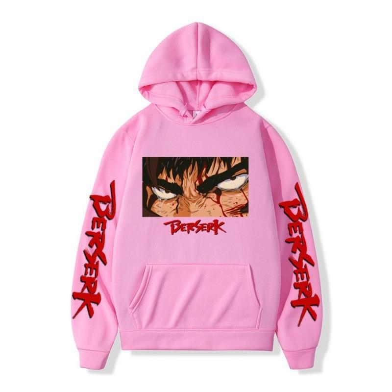 Unisex Anime Hoodie With Print Design Fleece-Lined Oversized Sweatshirt Men Women Casual Long Sleeve Pullover