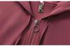 Spring Plus Size Hooded Zip Jacket for Middle-Aged & Elderly Women - Solid Color, Loose Fit, Comfortable