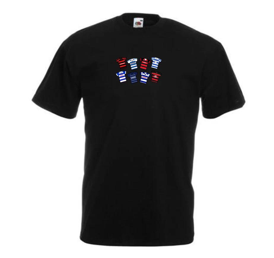 QPR Retro Trikots Schwarzes T-Shirt Erwachsenen T-Shirt Queens Park Etc Tolles Geschenk