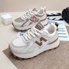 Thick-soled N-character Forrest Gump Shoes Women's Spring and Autumn 2025 Korean Version of Super Fire Dad Shoes Casual Running Muffin Sneakers
