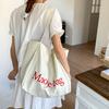 Large-capacity canvas bag, new niche versatile casual class commuting portable shoulder tote bag