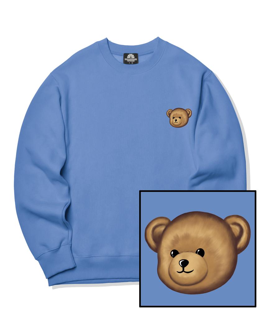 TRIPSHION Small Bear Logo Crew Neck - Blue