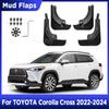 For TOYOTA Corolla Cross -2024 4PCS Mud Flaps Splash Guard Mudguards MudFlaps Front Rear Fender Auto Styline Car Accessories