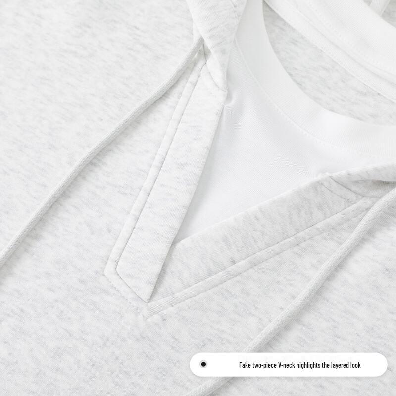 FivePlus Women's Faux Two-Piece Hooded Sweatshirt