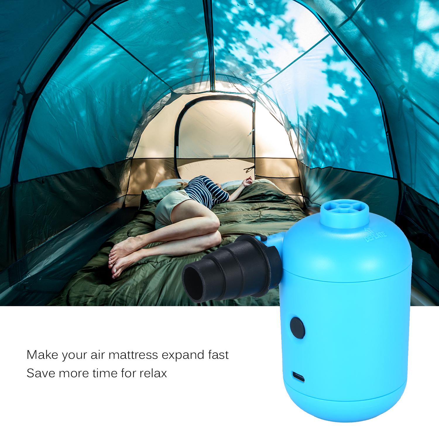 

Портативный электрический насос, Надувает и сдувает, Конструкция с 4 адаптерами, USB-насос, Надувной для автомобильного кемпинга, Матраса, , Подушки