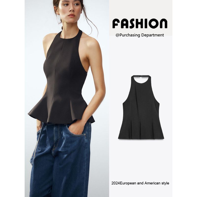 Za2025 Summer New Product Women's Clothes Short Skirt Hem Halter Top 2988777 800 4772040 251