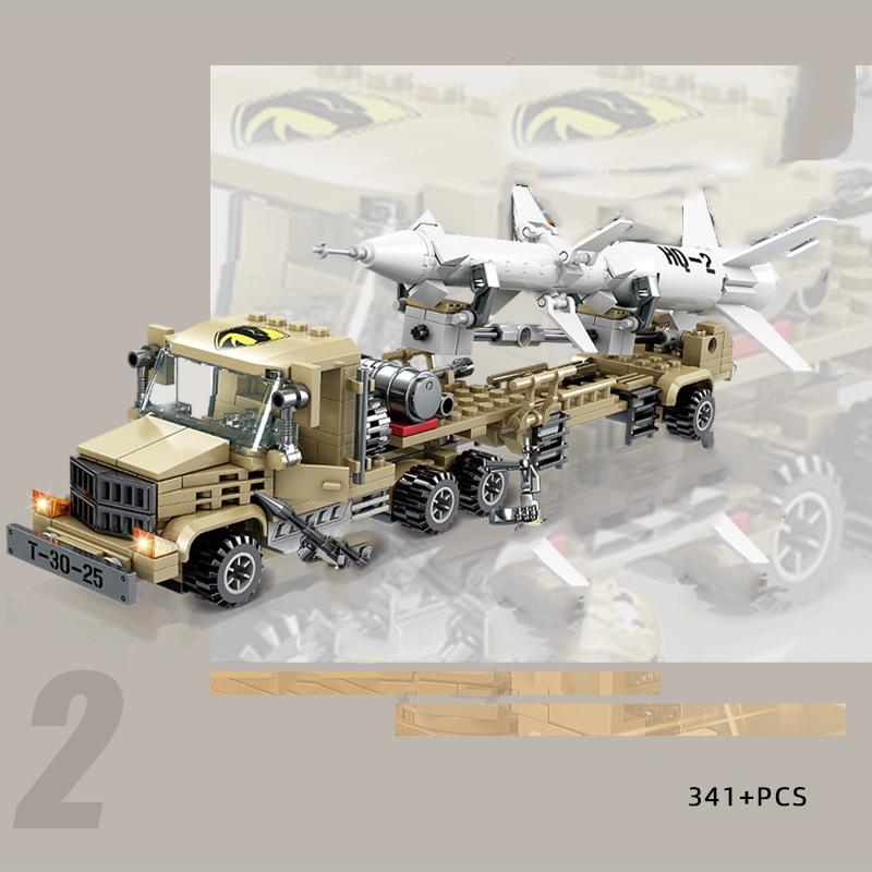 KAZI CN Military vehicle radar Missile Launcher Truck Tank Armour army Model Building Blocks Sets Educational Toys For Childrens