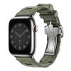Kilim Single Tour Strap For Apple Watch Band 45mm 44mm 42mm 41mm 38mm Folding Buckle Silicone Bracelet iWatch Ultra 2 49mm