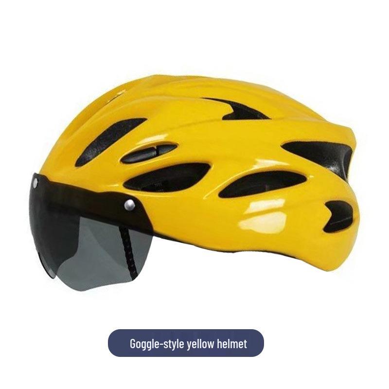 Unisex Adjustable Safety Helmet with Magnetic Windproof Goggles - One-piece Design