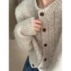 2025 Versatile High-End Wool-Cashmere Sweater - Retro, Loose, Knitted Outerwear for Spring & Autumn