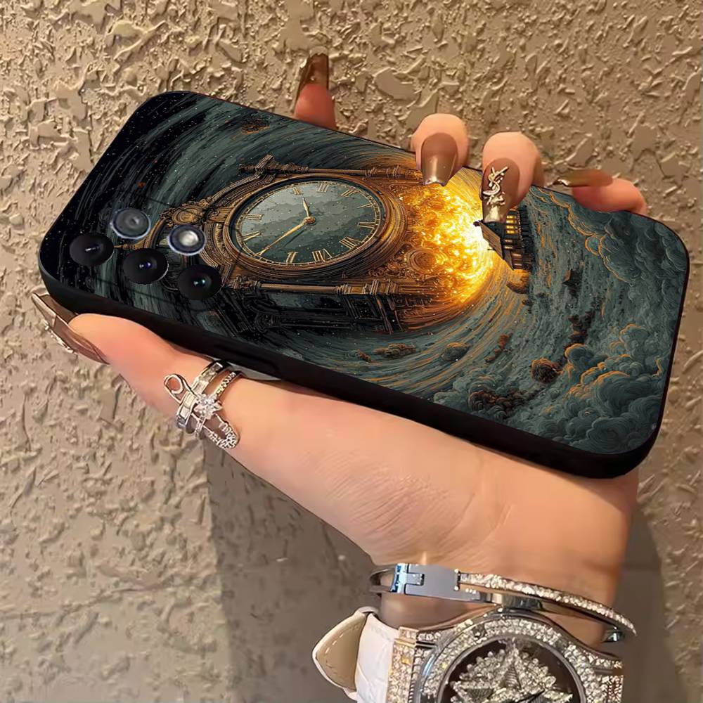 

The Clock Phone Case For Samsung Galaxy A13,21s,22,31,32,52,53,71,80,A91 Soft Black Cover SamsungA32 5G