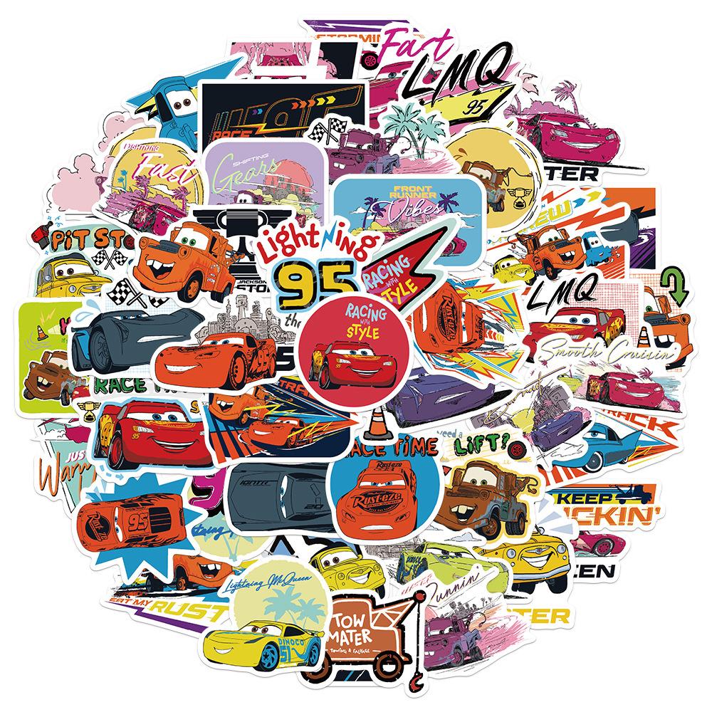 10/30/50pcs Cars Lightning Mcqueen Cartoon Graffiti Stickers Anime Decals Toys Cool DIY Skateboard Phone Stationery