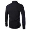 Frühling/Herbst Herren Langarm Cargo Shirt Casual Slim Fit Fashion Epaulet Doppeltasche Herren Hemd