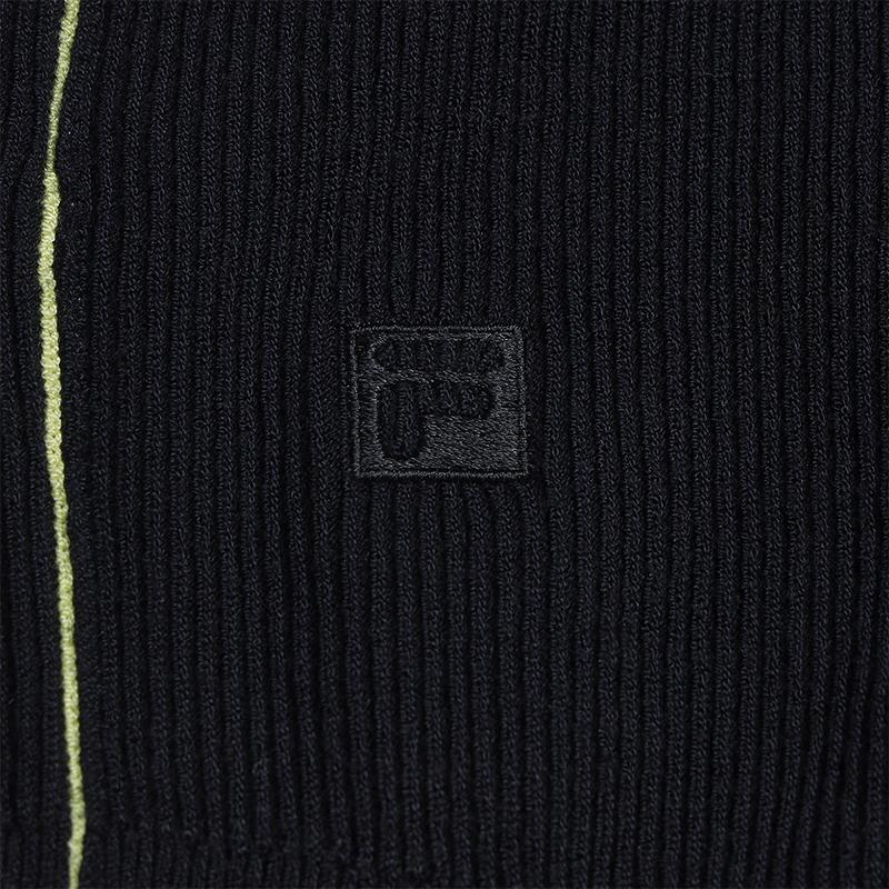 Fila Golf Series Fashion Simple Classic Casual Sports Versatile Comfortable Knitted Sweater Women Tops Deep-Black A11W615418FBK